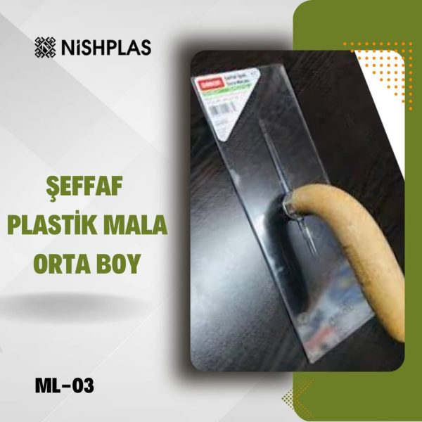 Nishplas Şeffaf Plastik Mala Orta