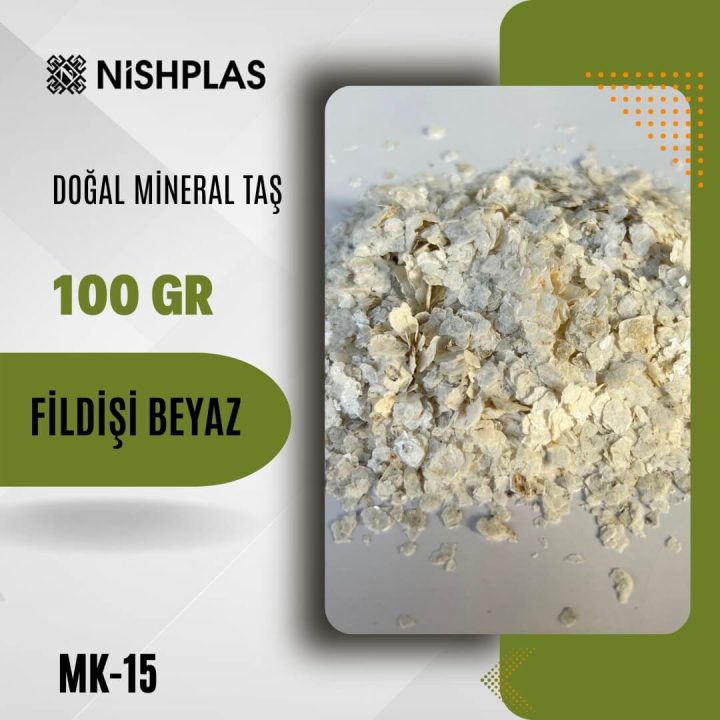 Dekoratif Nishplas Doğal Mineral Taş – Fildişi Beyaz – MK-15