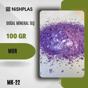 Dekoratif Nishplas Doğal Mineral Taş – Mor – MK-22