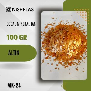 Dekoratif Nishplas Doğal Mineral Taş – Altın – MK-24