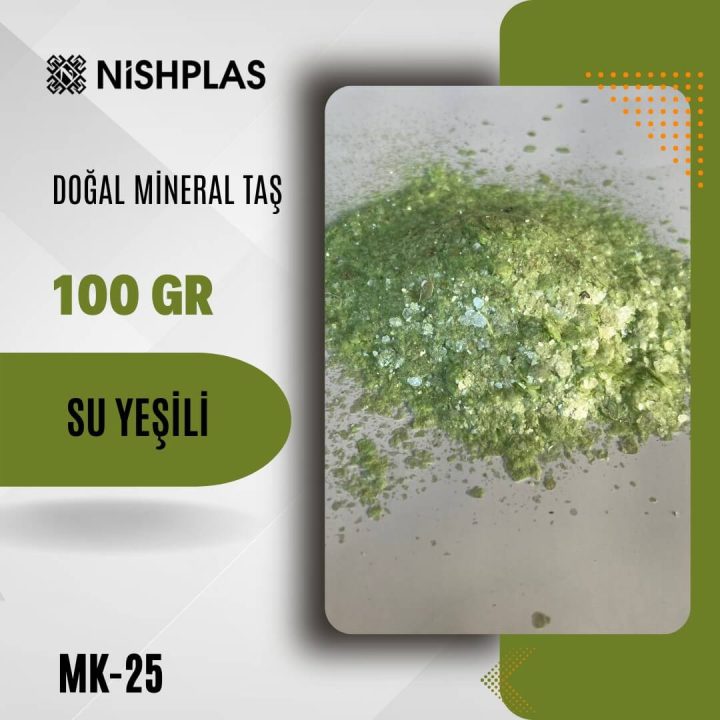 Dekoratif Nishplas Doğal Mineral Taş – Su Yeşili – MK-25