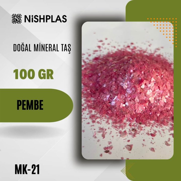 Dekoratif Nishplas Doğal Mineral Taş – Pembe – MK-21
