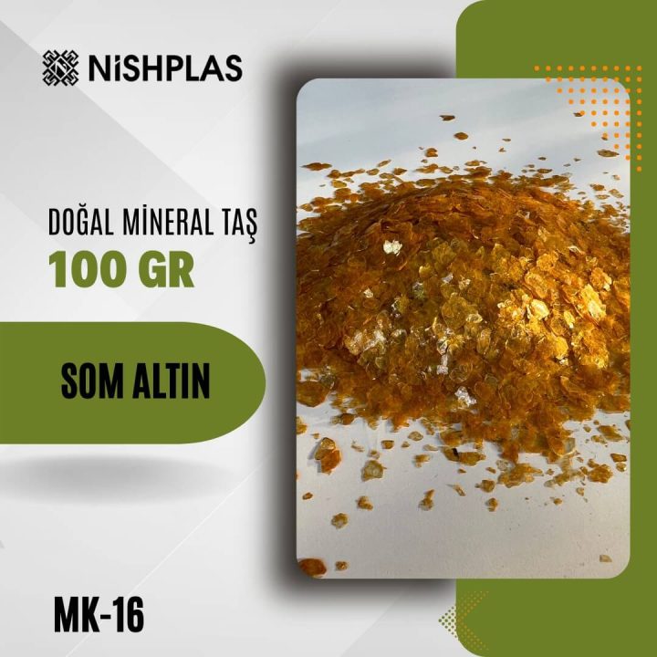 Dekoratif Nishplas Doğal Mineral Taş – Som Altın – MK-16